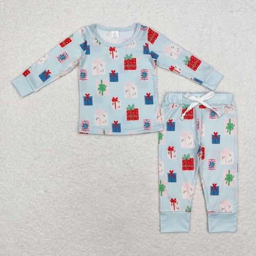 Sweet Baby Boys Holly Gingerbread Deer Long Sleeve Pajama Set For Christmas - Picture 12 of 13