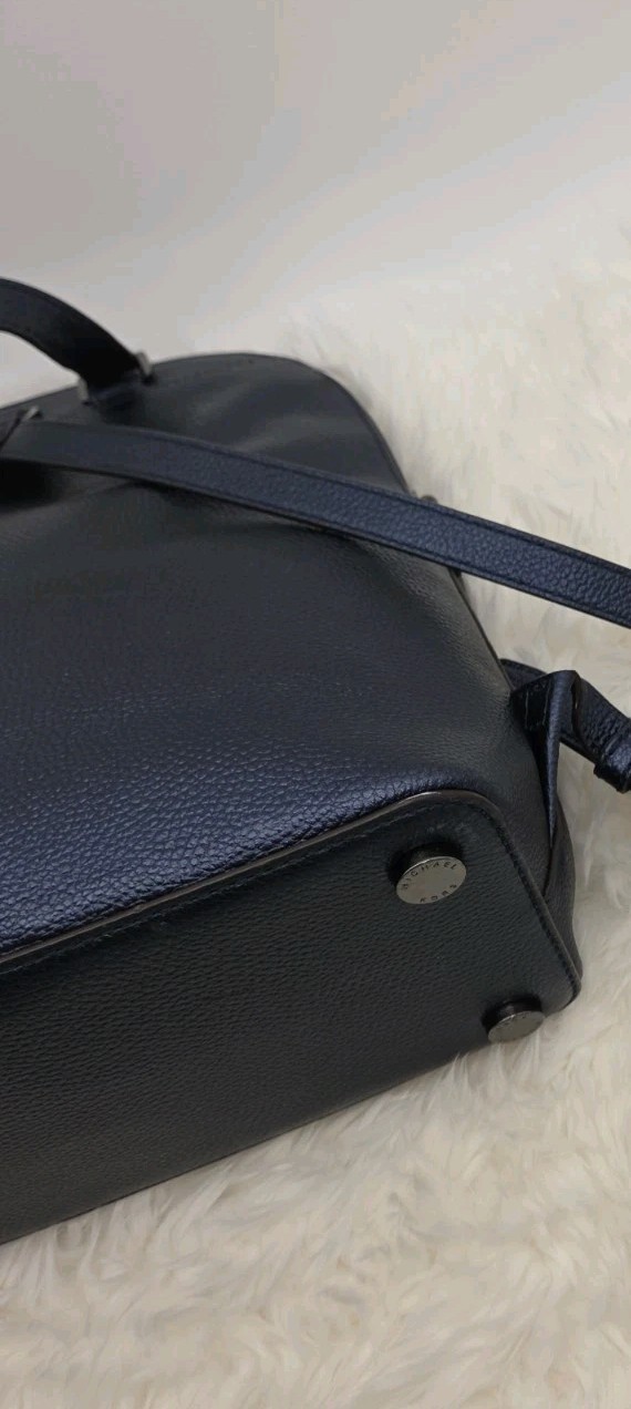 Michael Kors Adele Leather Medium Backpack Midnig… - image 5