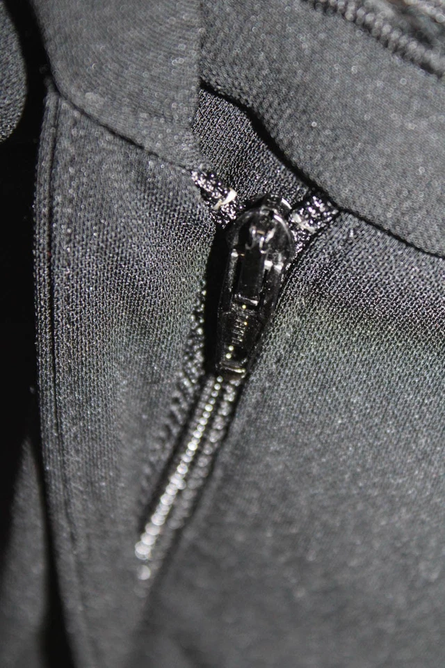 Pantalones de vestir Moschino baratos y elegantes para mujer arrugados pierna ajustada negros talla 8 Foto 4 de 4