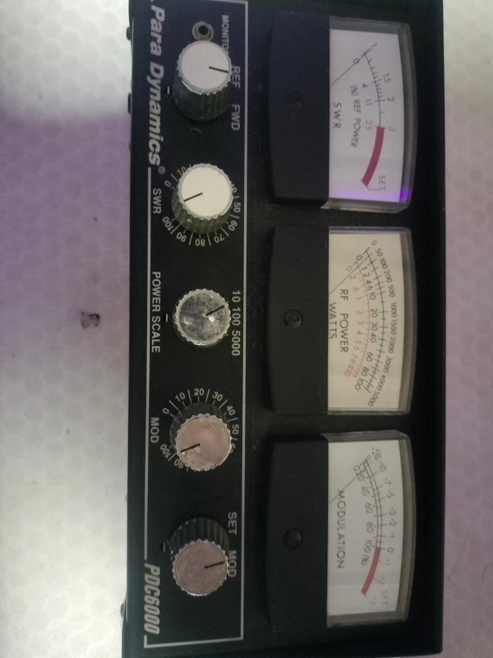 Medidor Para Dynamics PDC 6000 SWR/vatio/mod con luces mangos 5000 vatios Foto 3 de 3