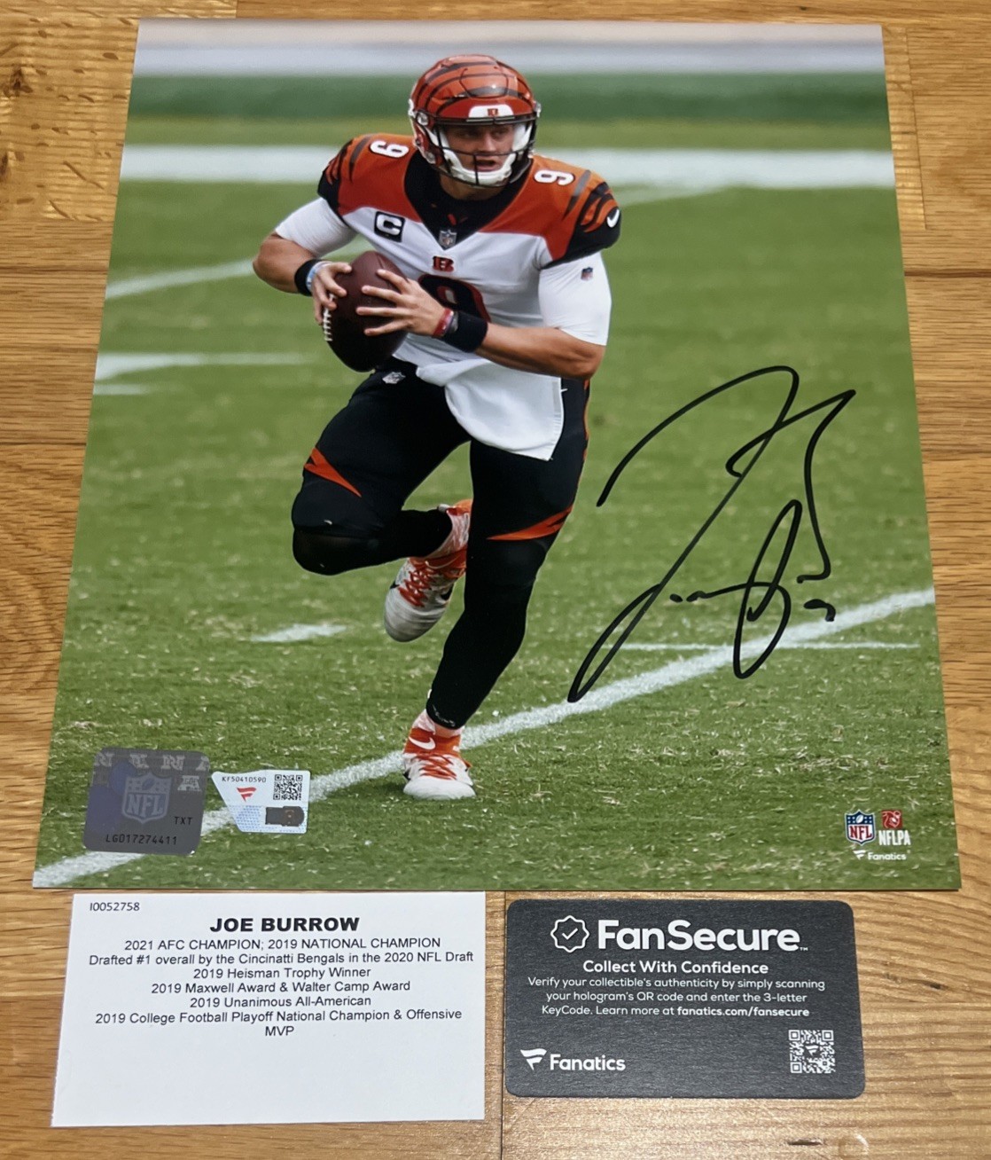 Joe Burrow Auto Autograph Autographed Signed 8x10 Photo Fanatics COA Rare 