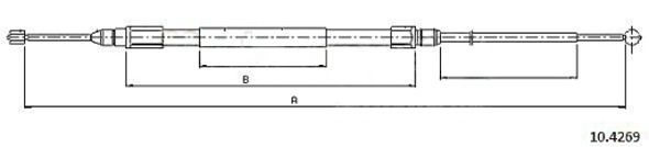METZGER 10.4269 Cavo Freno COFLE, Dx - Immagine 2