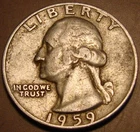 1959-D Silver Quarter