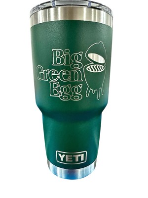 Yeti Rambler 30oz cup tumbler engraved Big Green Egg, Northwoods