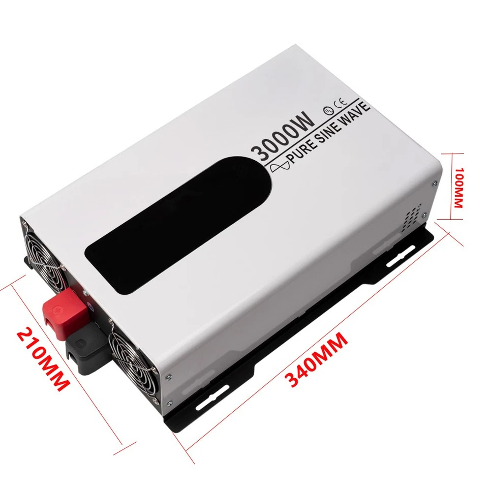 Инвертор мощности 2500 Вт 3000 Вт 4000 Вт чистая синусоида 12 В 24 В постоянного тока до 110 В 120 В переменного тока - Изображение 2 из 4