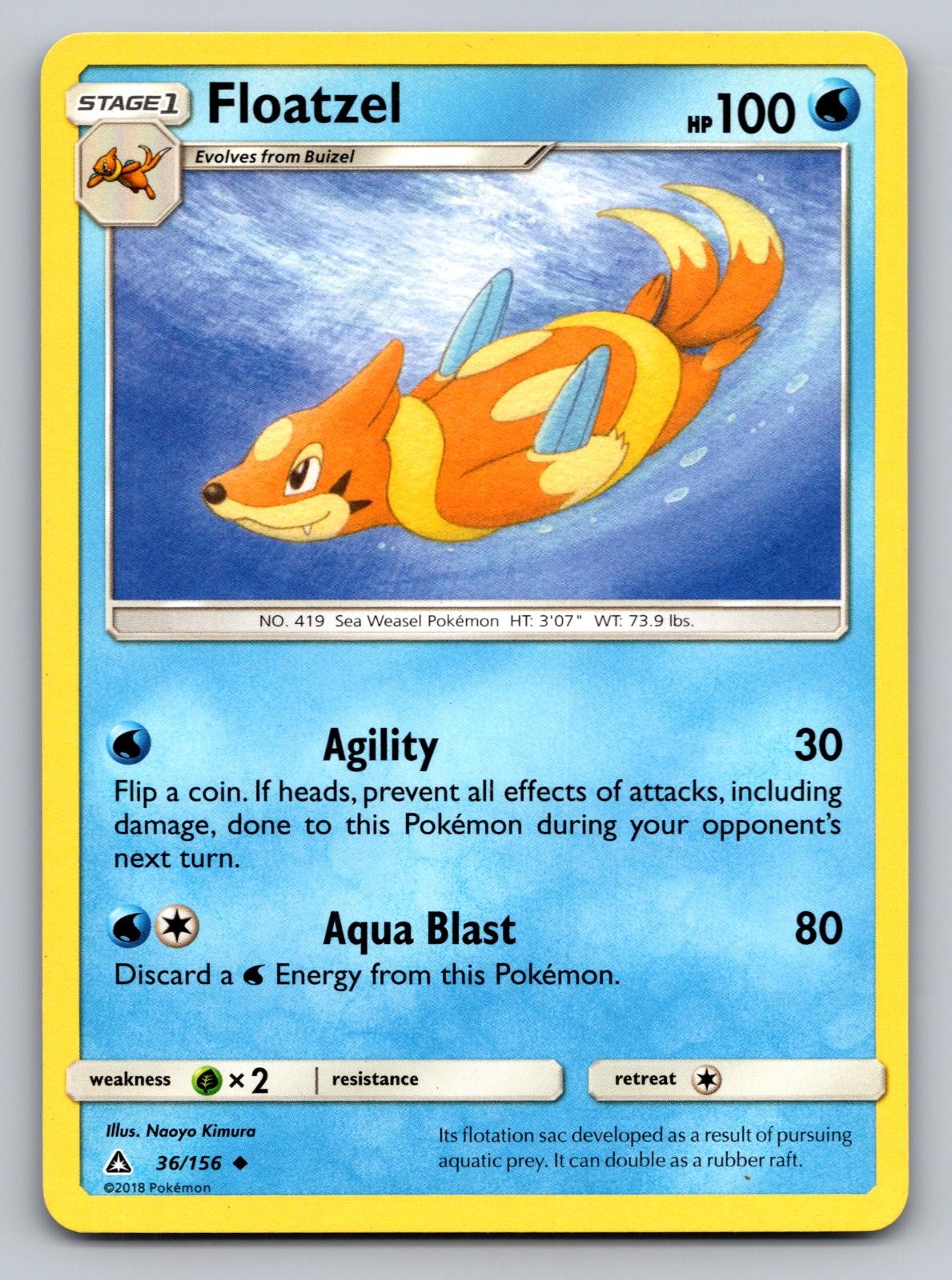 Floatzel 36/156 Uncommon Ultra Prism Pokemon Lightly Played