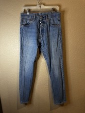 Levi Strauss  Co Vintage Denim Buttoned Front Jeans Men  s Size 31x32