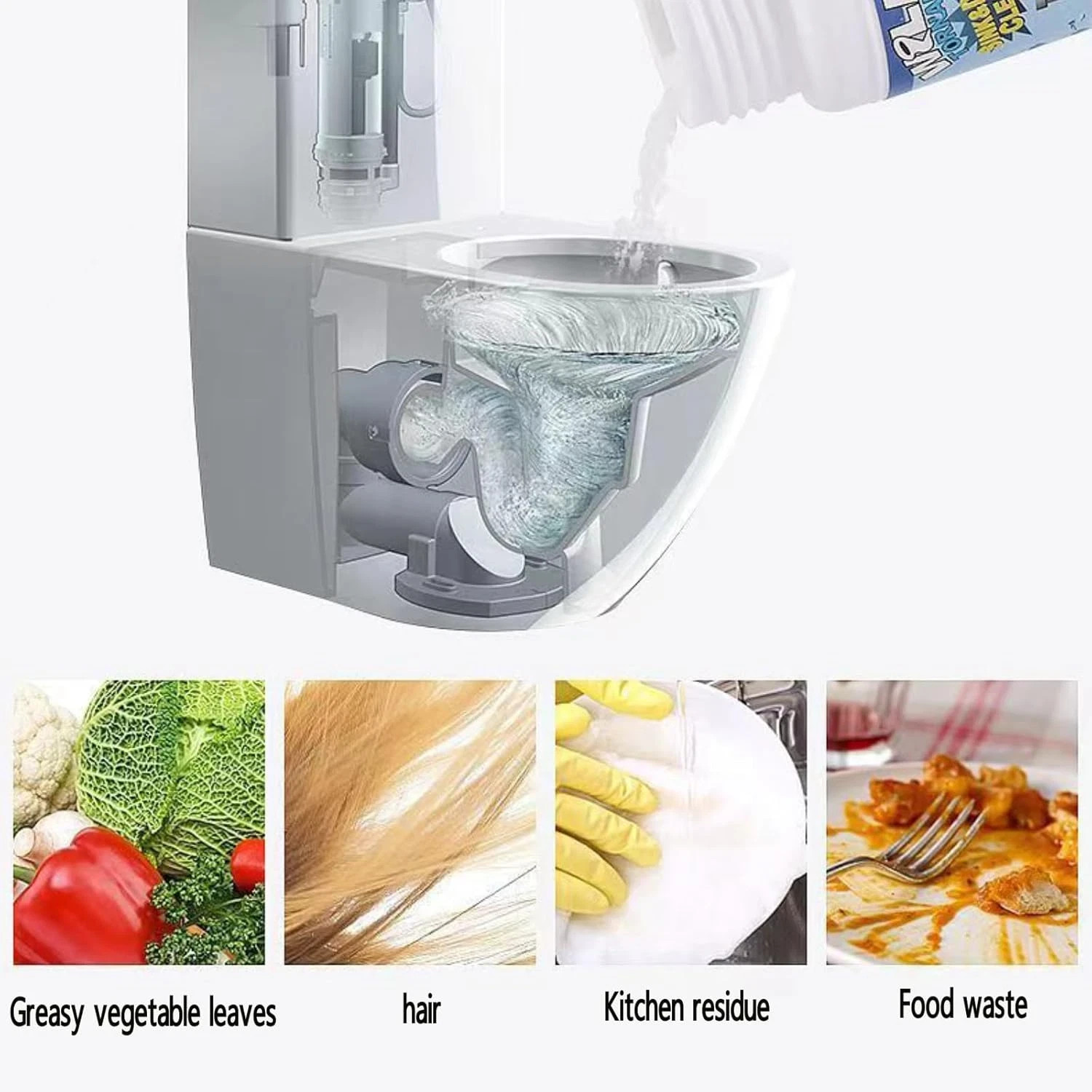 Wild Tornado Powerful Sink & Drain Cleaner Powder - Quick Foaming Super Clean...