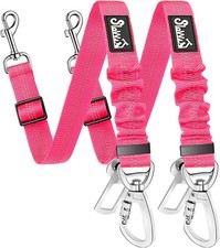 Dog Seatbelt, Dog Seat Belt Car Leash Adjustable Elastic Bune