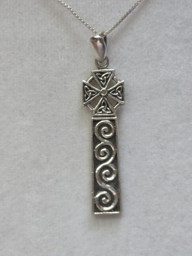 925 Celtic Cross Pendant Necklace; Irish Early Medieval Christianity Symbol