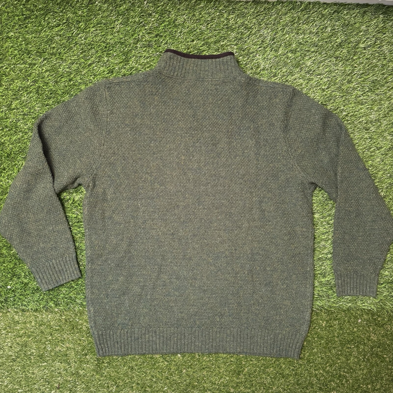 Pendleton Washable Wool  Quarter Zip Dark Green S… - image 2