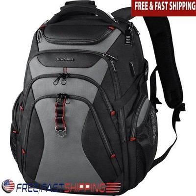 Durable Water-Repellent Laptop Backpack USB Port Multi-Functional Travel Bag