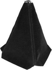 Car Shift Boot Cover, Suede Leather Shift Knob Boot Dust Cover, Black/Black