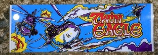 Original Twin Eagle Plexiglass Arcade Marquee Sign