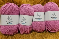 Lot Of 4 ~ Amigo XL ~  Petunia Pink Medium 100% HB Acrylic 