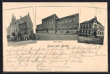Postal Barby, Hospital St. Georgii, Stadtt. Escuela y emperador. Oficina de...