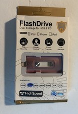 64GB usb flash drive 3.0 Dual Storage for iOS Pink New In Box