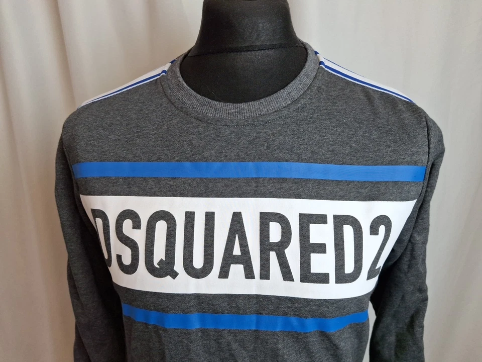 DSQUARED2 Jumper Swaeter Smart Casual Designer Jersey Grey Medium A3648 - Image 2 of 4
