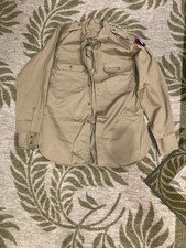 Mint Condition US Korean War Khaki Cotton Shirt Sz 14.5x33 Dated 1951 Class B