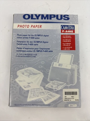 Olympus Photo Paper P-A4NE for P-400 Series Digital Color 100 Sheets A4 Size