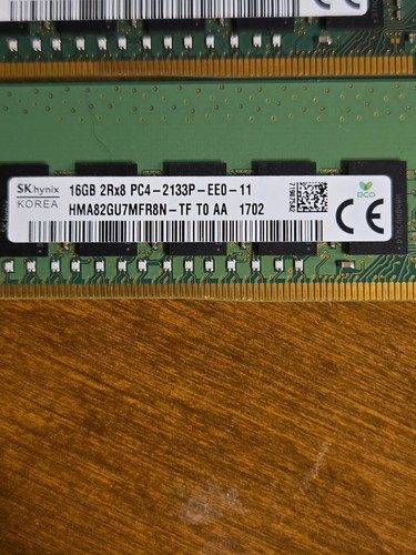 Lot 2 16GB SK Hynix 2Rx8 PC4-2133P-EE0-11 DDR4 Desktop/Server Ram HMA82GU7MFR8N