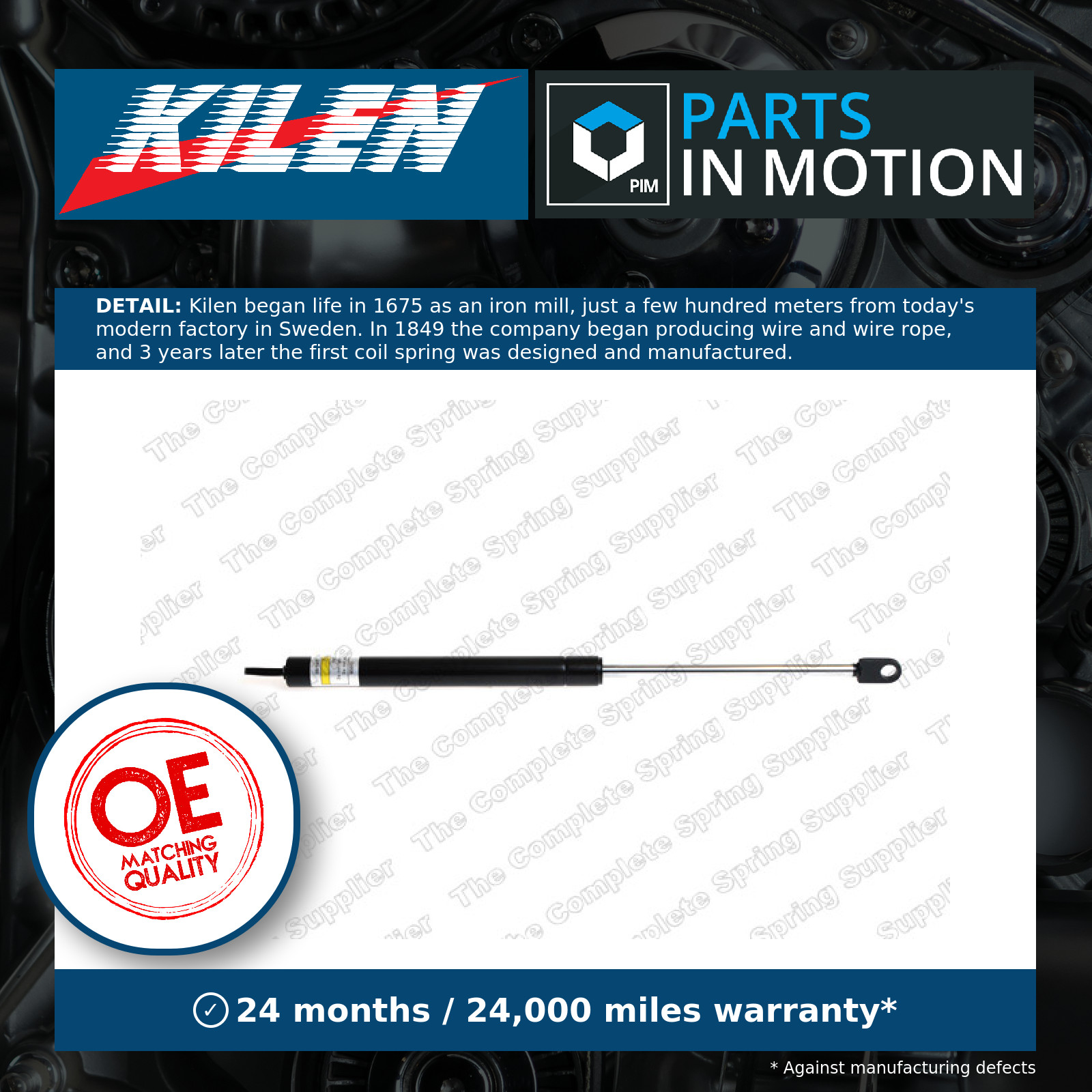 Bonnet Gas Strut 314001 Kilen Spring Lift Front 51231960852 Quality Guaranteed