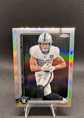 2025 Topps Chrome Brock Bowers Lightboard SSP Refractor #178 Raiders
