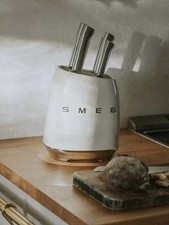 Smeg Porta Blocco Cucina Acciaio al Carbonio Stile Retrò Bianco