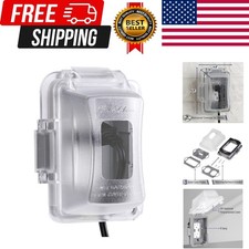 Bates- Weatherproof Electrical Outlet Cover, 1-Gang, Outdoor 1 Pack, Clear