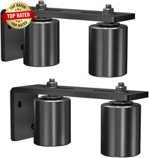 Gate Roller Guide,2"Slide Gate Guide Roller with L-Bracket,Universal Adjustable