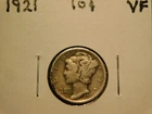 1921    Mercury Dime  Item # 12741
