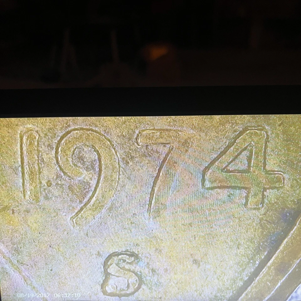 Moneda de error de centavo conmemorativo Lincoln 1974 S DDO/DDR/RPM Foto 4 de 4