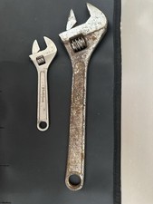 2 Adjustable Wrenches One Big Vintage 12inch