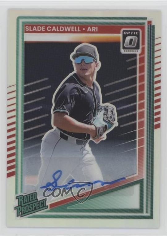 2025 Donruss Optic Rated Prospects Holo Prizm Signatures Slade Caldwell Auto sc8