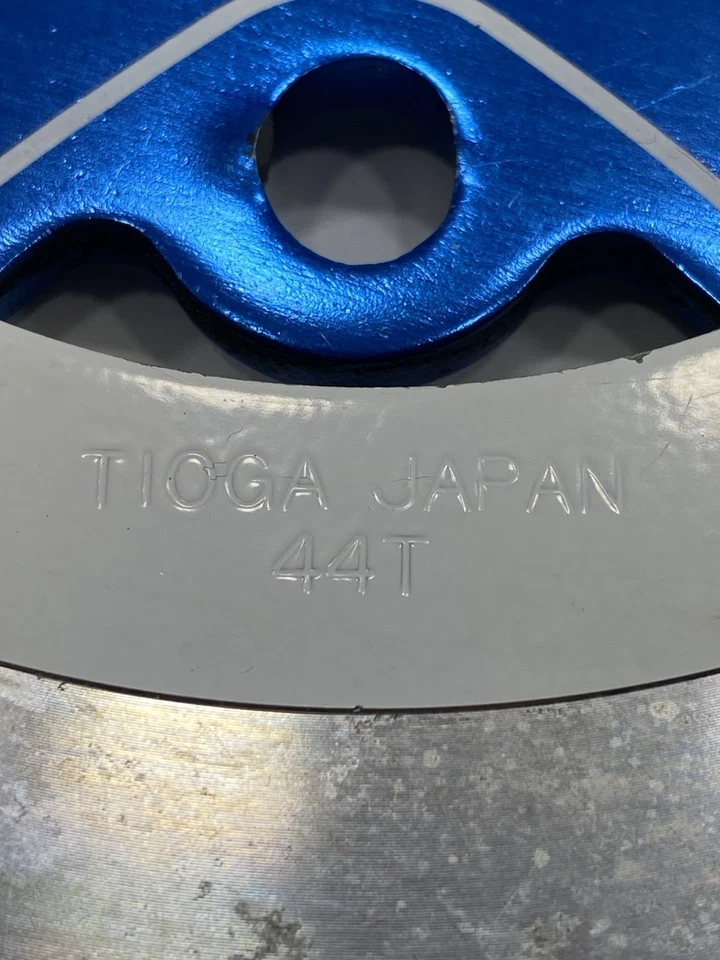 Roda dentada BMX old school GT parafusos de corrente branca Tioga CD Sugino azul MX Spider - Imagem 4 de 4