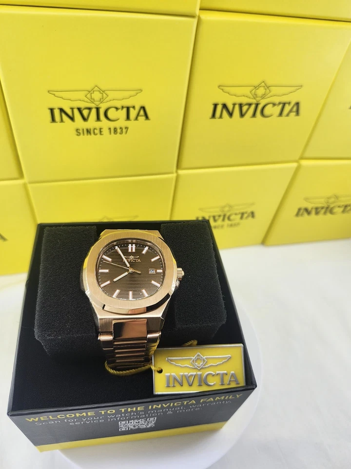Invicta Reloj Hombre Speedway Cuarzo Esfera Marrón Oro Rosa Pulsera Acero 48524 Foto 2 de 4