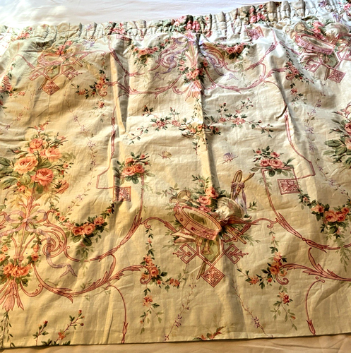 2 Lee Jofa "Revel" Curtains 26" by 70" Vintage 1980s Upcycled Rare Shabby Chic - Picture 9 of 18