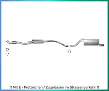 Auspuffanlage für Opel Corsa D E 1.4 55/64/66/74KW Auspuff Chrom