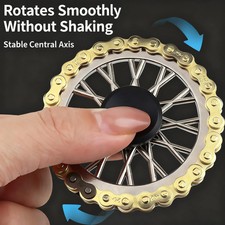 Metal Chain Gear Fidget Spinner EDC Stress Relief Fingertip Gyro Toy