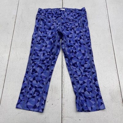 The North Face Capri Leggings Womens XS Blue Geometric Yoga Athletic Running