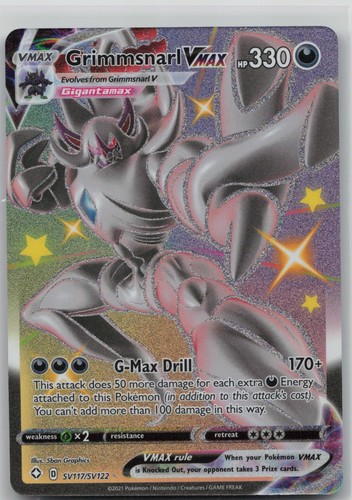 Grimmsnarl VMAX SV117/SV122 Holo VMAX Rare Shining Fates Shiny Vault Pokemon NM