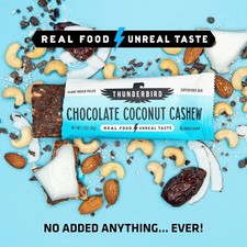 (12)  Thunderbird Bar Chocolate Coconut Cashew Gluten-Free