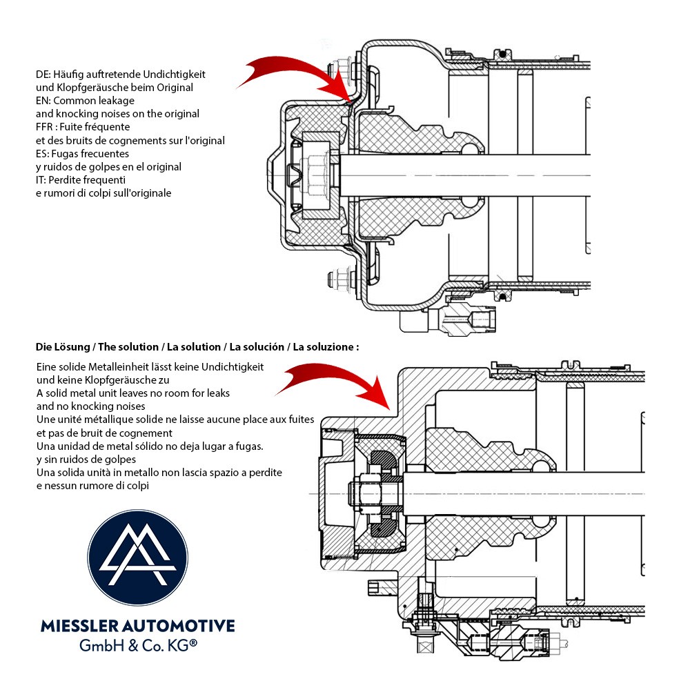 Audi A6 C6 air strut air suspension front left