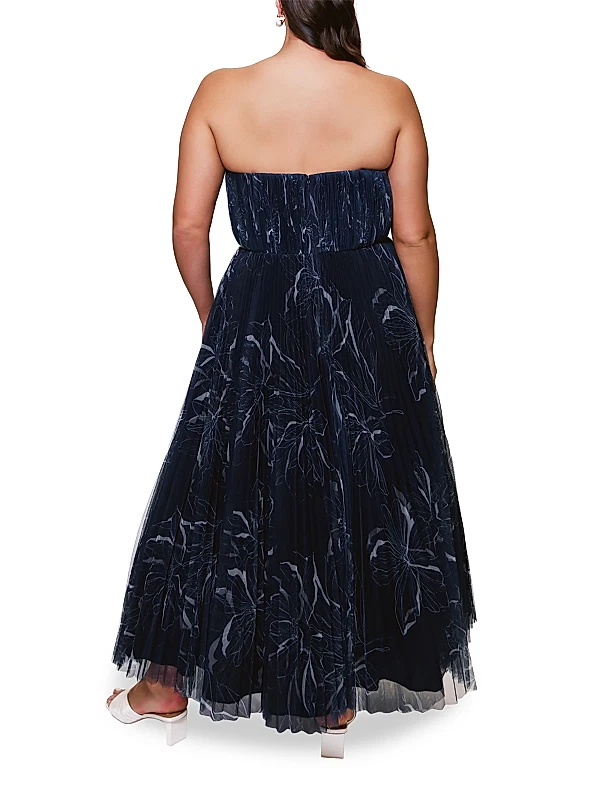 NUEVO Vestido Hutch Corene TUL VESTIDO Azul Marino Talla 18/100% AUTÉNTICO Foto 4 de 4