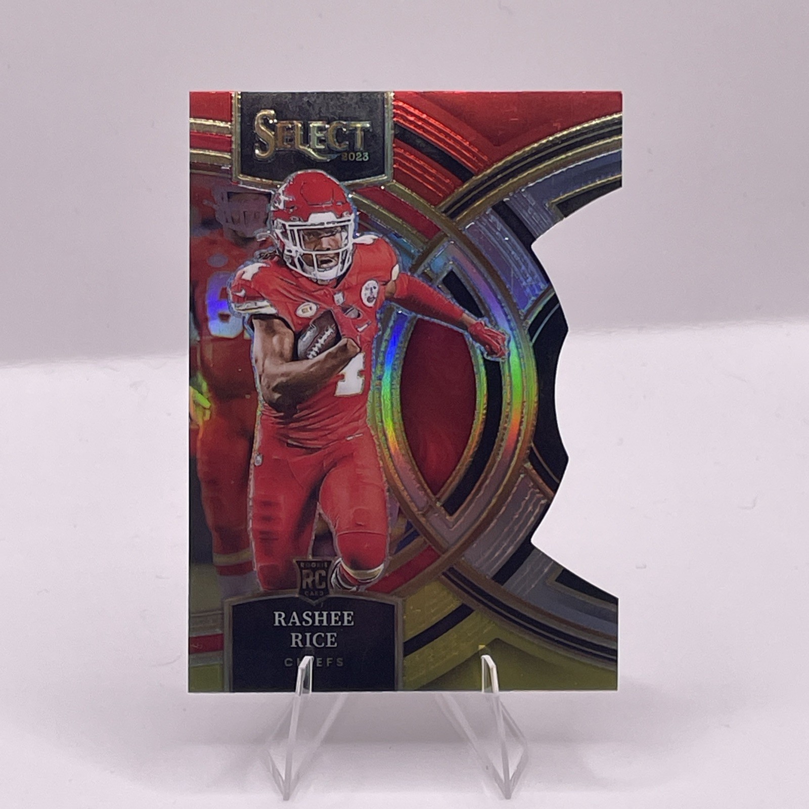 RASHEE RICE 2023 SELECT PREMIER ROOKIE DIE CUT RED YELLOW PRIZM RC Q0899