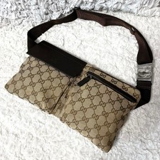 GUCCI Auth GG Belt Bag Waist Pouch shoulder Bumbag Fanny Pack Vintage Very Good
