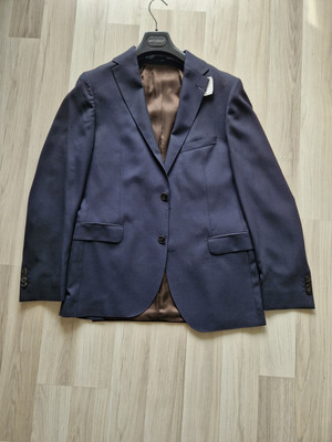 Herren Sakko von Eduard Dressler, Gr.50 blau Schurwolle