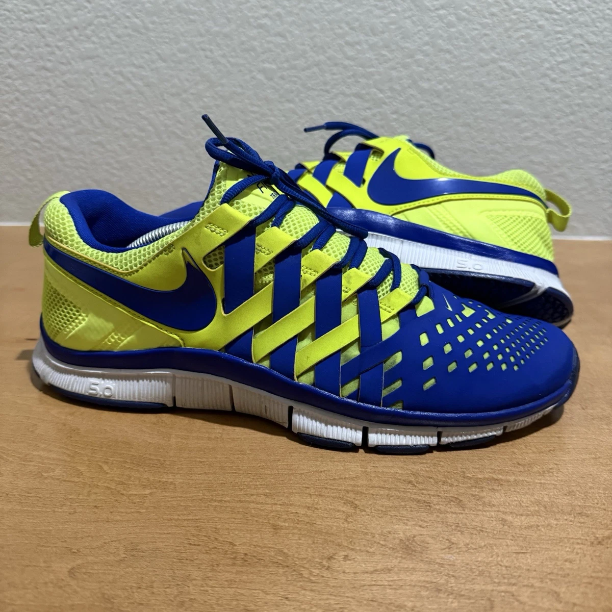 NEW in Box NIKE Free Flyknit 5.0 Shoes Men\'s Size 9.5 Blue Glow/Total Orange Nike Free 5.0 Athletic Shoes for Men for Sale | Authenticity  main image 2