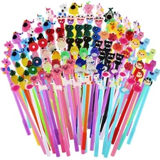 105 Pcs Cute Cartoon Gel Ink Pens Cartoon Black Ink Animal Writing Pens 21 Se...