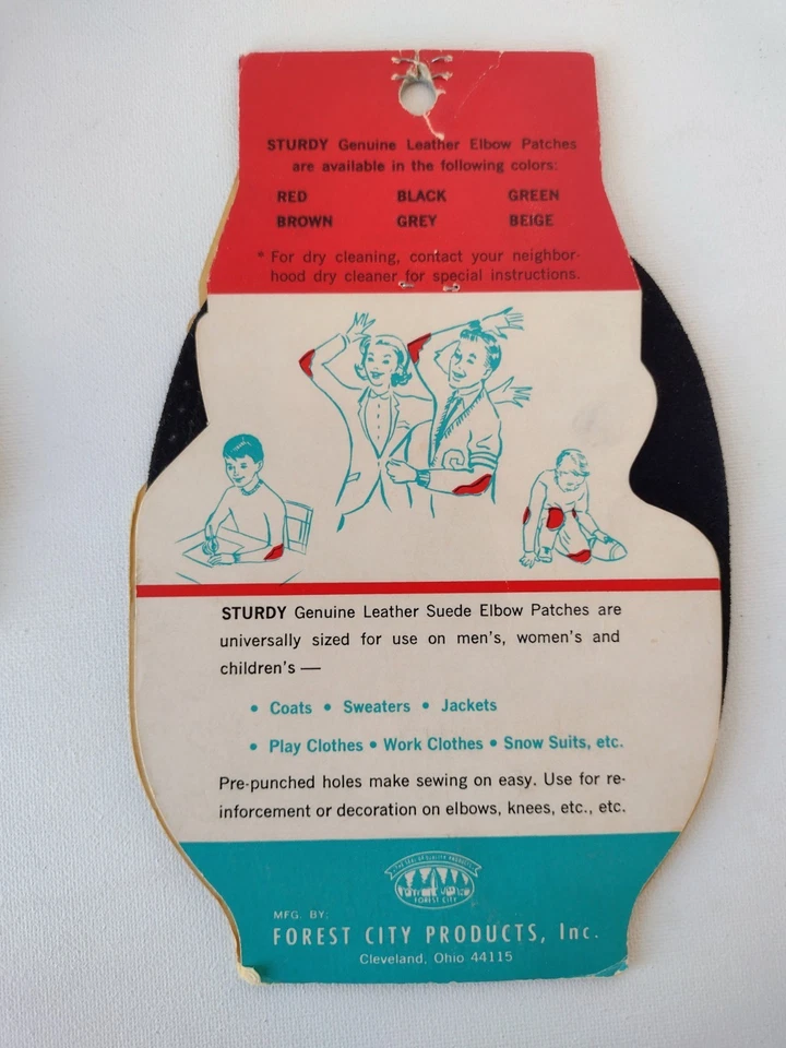 Vtg Lot Patches  Elbow Knee Sew-On Iron-On Black Brown  Blue Denim Tan - Image 3 of 4